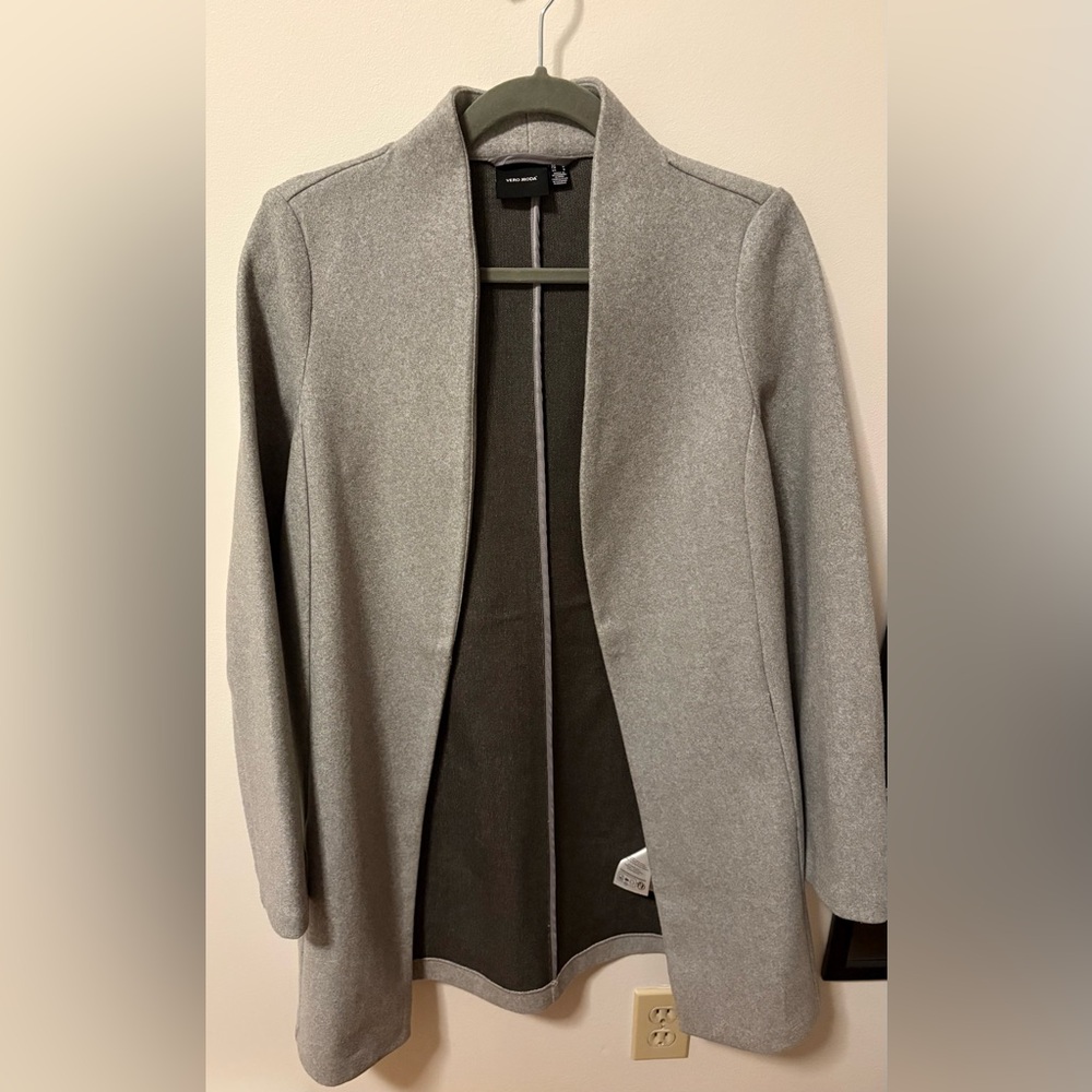 Vero Moda Elegant Gray Trench Coat